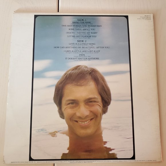 Paul Anka bring the wine vinyl record - Picture 2 of 2